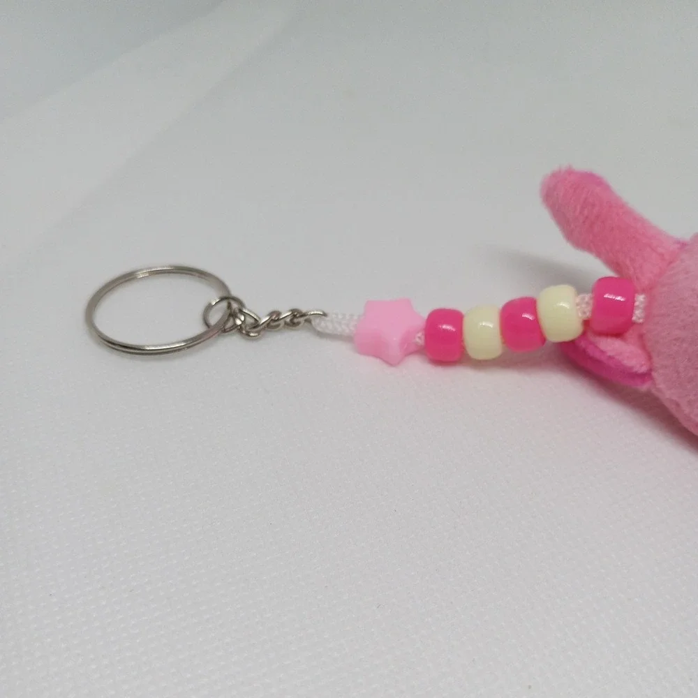 Adorable Fur Bunny Cute Plush Bunny Keychain Key Ring